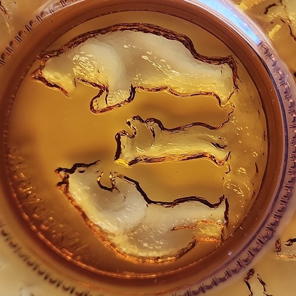 VTG. Mother Goose Nursery Rhymes, Tiara Amber Glass, Children's Plates. - Picture 8 of 16